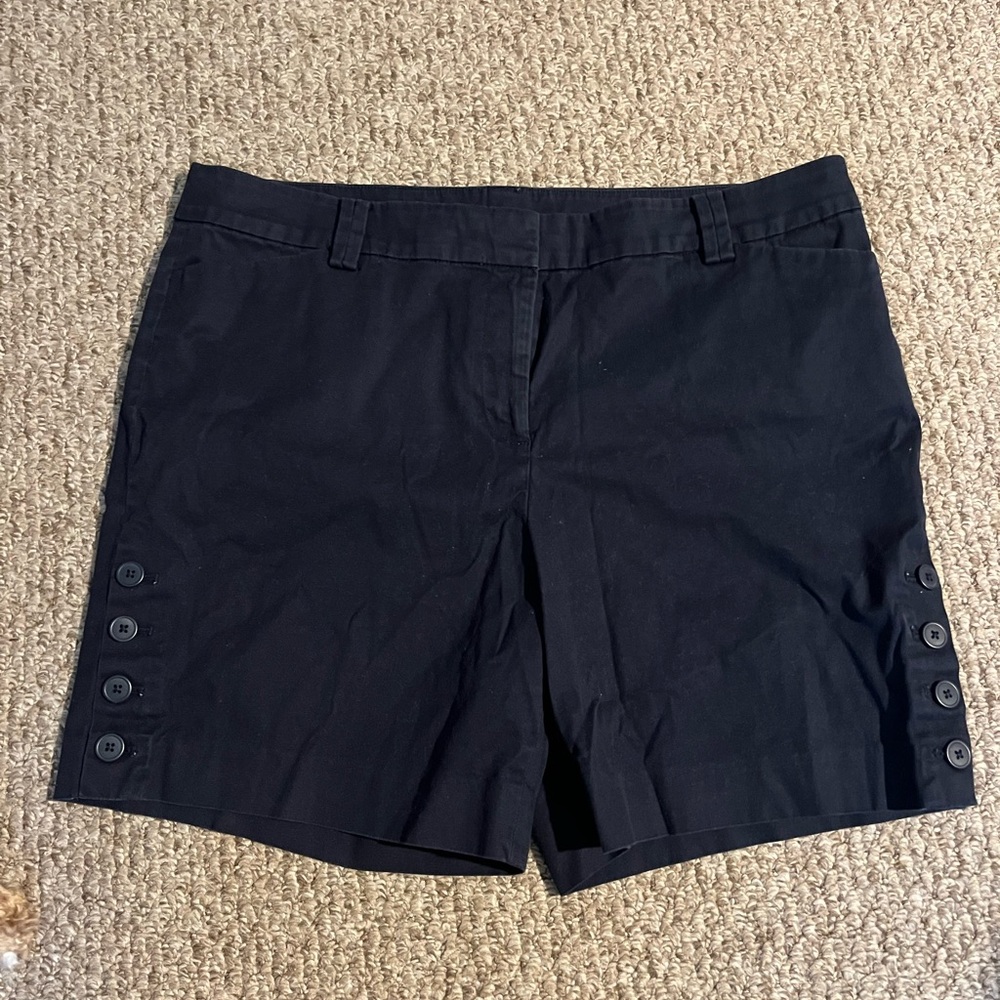 Talbots Black Bermuda Shorts with Structured Fit